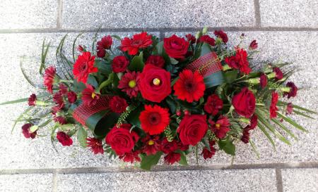 All Red Funeral Spray