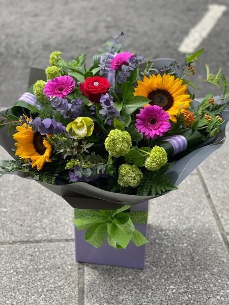 Modern Vibrant Hand Tied Bouquet